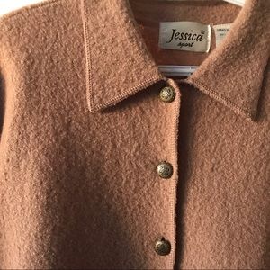 Vintage wool camel cardigan